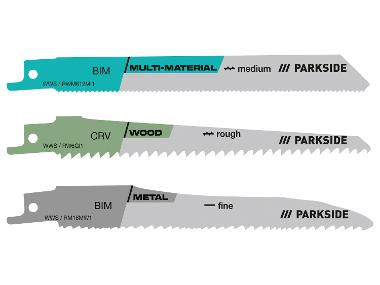 PARKSIDE® Lames de scie sabre (Universel 3pcs.)