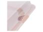 Boîte de rangement transparente avec couvercle, rose pâle.