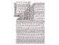 Parure de lit à motif nordique avec housse de couette et taies d'oreiller en beige et blanc