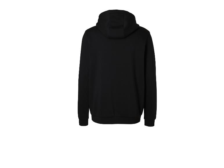 Sweat à capuche noir, vue de dos
