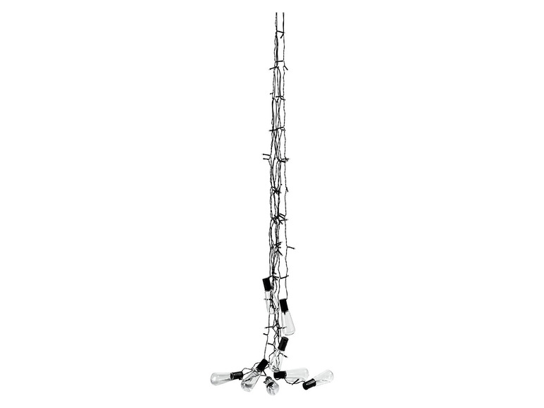 Une longue guirlande lumineuse avec des ampoules, idéale pour un éclairage festif.