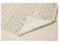 Tapis rayé beige clair, détail du tissage.