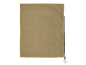 Sac à cordon beige uni sur fond noir.