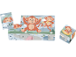 Puzzle de blocs pour enfants avec des singes, un éléphant et une chenille.