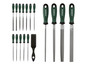 Un ensemble de limes Parkside, y compris une brosse métallique