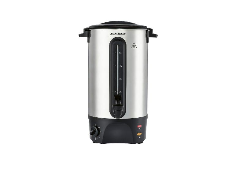 Distributeur de boissons chaudes SilverCrest en acier inoxydable avec robinet et indicateur de niveau