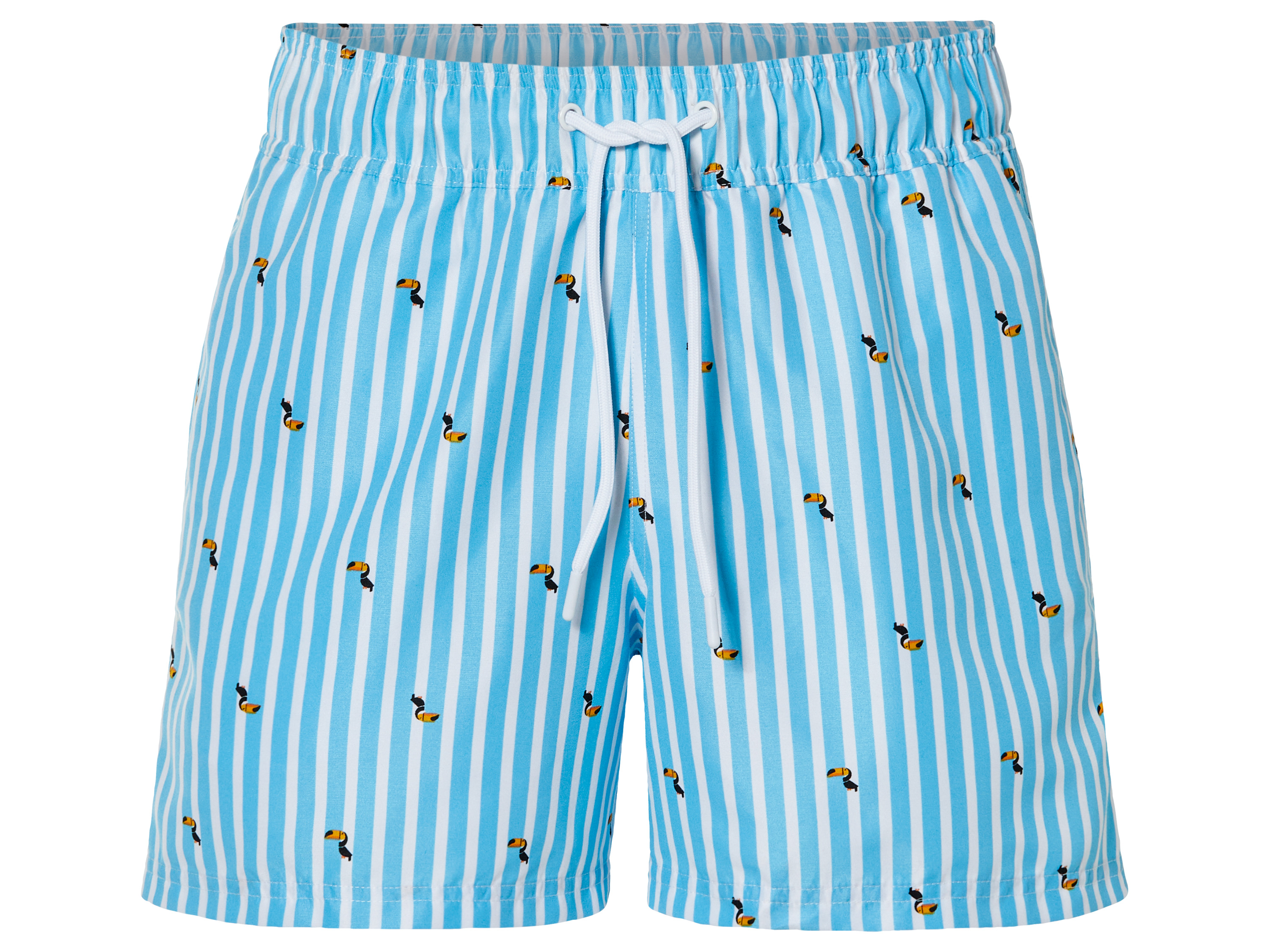 LIVERGY® Short de bain homme (S, bleu imprimé/blanc)