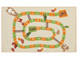 Un tapis avec un jeu de société pour enfants avec des animaux : écureuil, renard, ours et cerf.