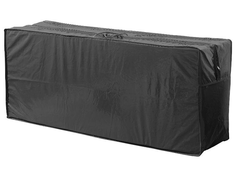 Sac de rangement rectangulaire noir avec fermeture éclair et poignées de transport