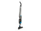 Un aspirateur Bissell noir et bleu