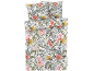 Parure de lit à motif tropical avec perroquets et fleurs