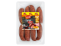 Saucisses chorizo épicées emballées avec étiquette XXL et poids de 376g.