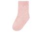 Chaussettes courtes côtelées rose clair pour bébé