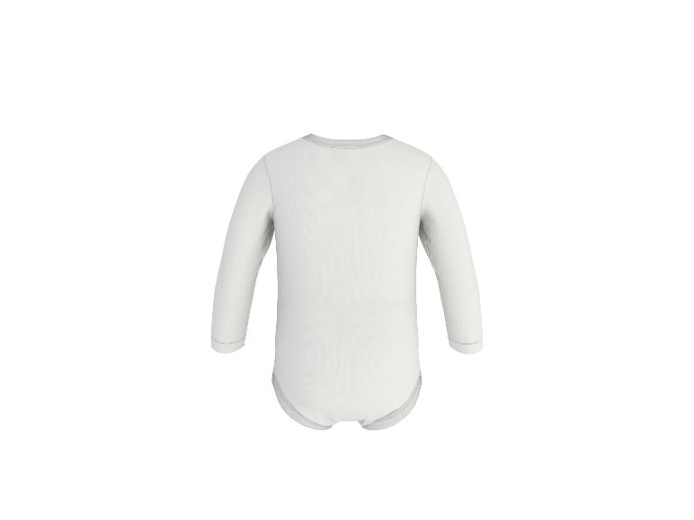 Body bébé blanc à manches longues, vue de dos