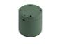 Pot cylindrique vert foncé, design minimaliste.