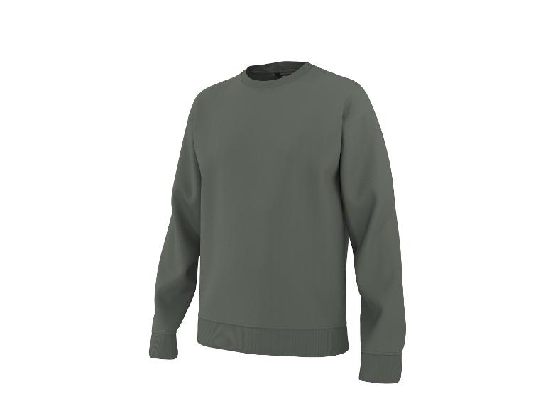 Sweat-shirt gris à manches longues avec encolure ronde.