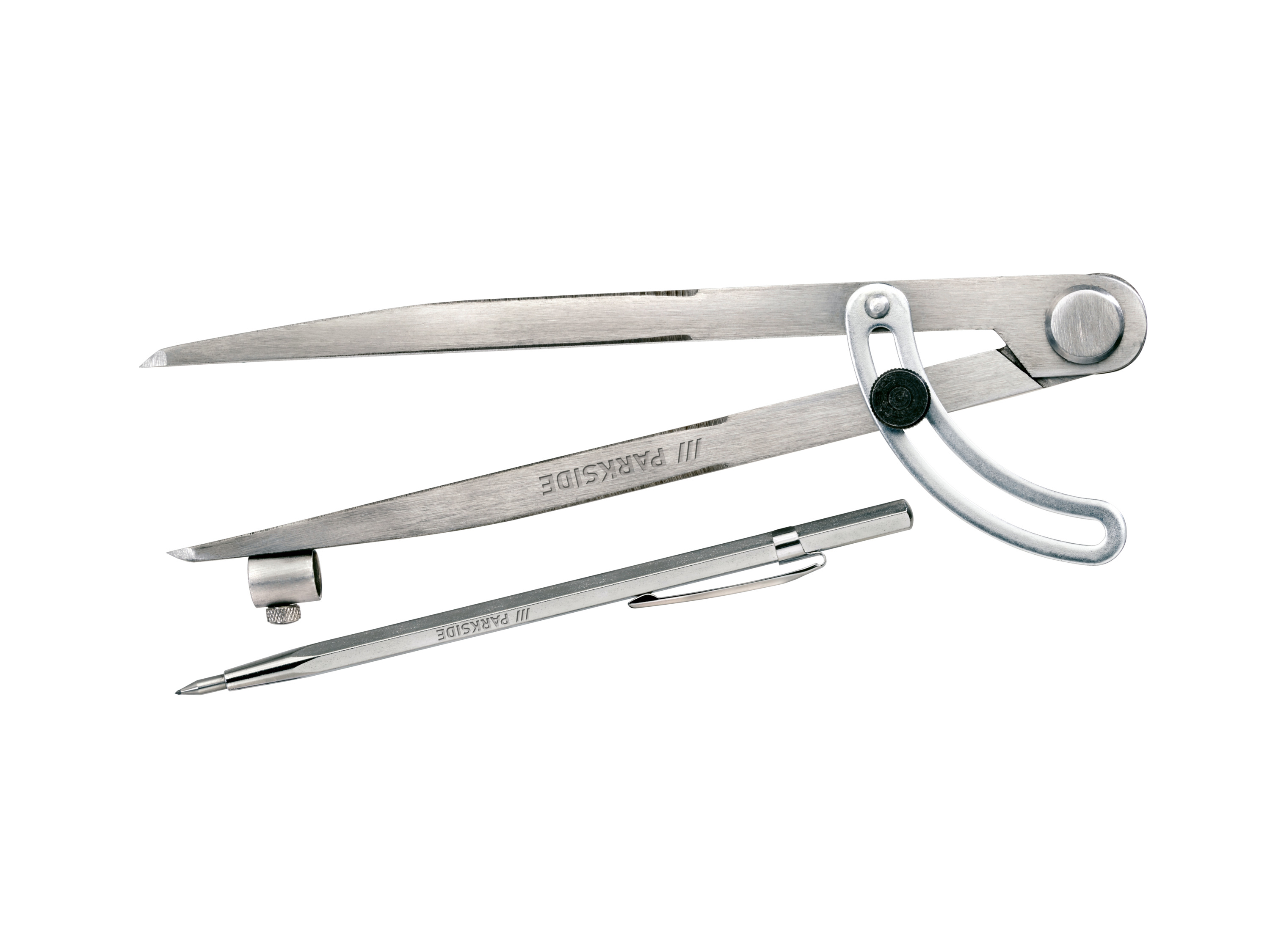 PARKSIDE® Compas à charnière, lot de 2 balances à ressort ou micromètre (Compas à charnière avec pointe à tracer)