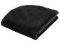 Drap noir en velours, tissu doux et confortable.