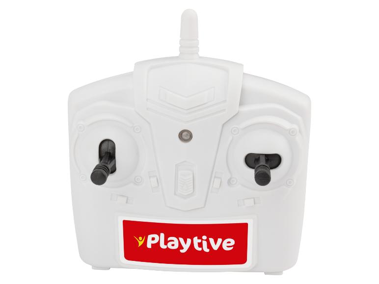 Une télécommande Playtive blanche avec deux boutons.
