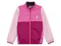 Veste pour enfant rose et fuchsia avec fermeture éclair, col montant et manches longues.