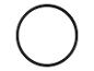 Un cadre rond noir pour une photo ou un miroir.