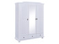 Armoire blanche à trois portes et trois tiroirs