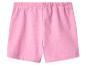 Short rose pour enfant avec taille élastique.