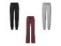 Trois pantalons de survêtement : noir, bordeaux et gris, tous avec cordon de serrage.
