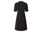 Robe noire à manches courtes et col montant, vue de dos.