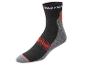 Des chaussettes noires avec des rayures rouges de Parkside.