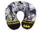Coussin de voyage Batman Dark Knight : motif noir et gris.