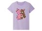 T-shirt violet clair avec imprimé Care Bears câlins.