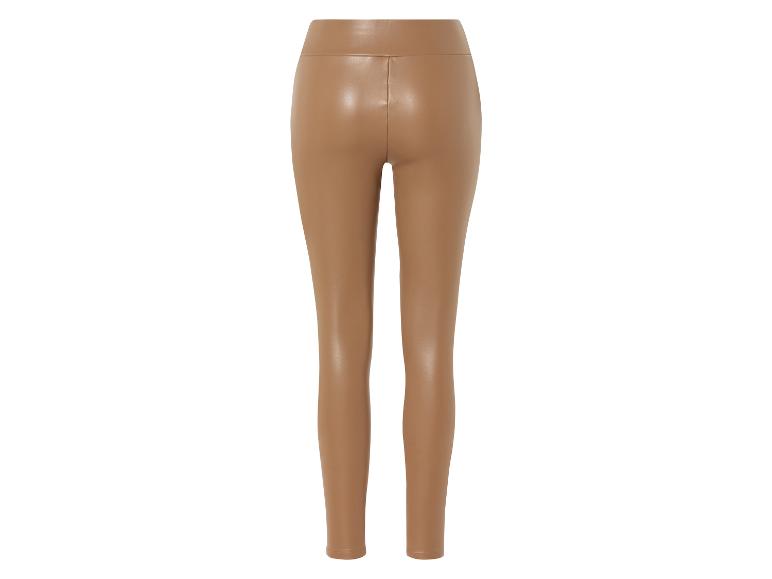 Leggings en simili cuir marron