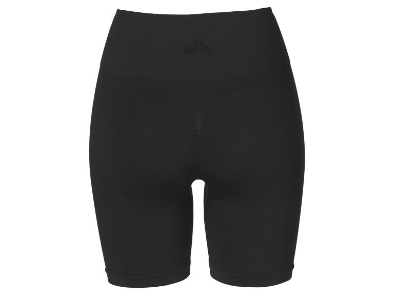 Shorts de sport noirs sans couture, taille haute avec fronces aux fesses
