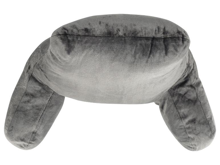 Coussin de lecture gris avec accoudoirs