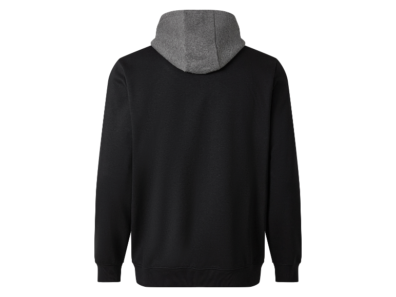 Sweat-shirt à capuche bicolore noir pour homme.