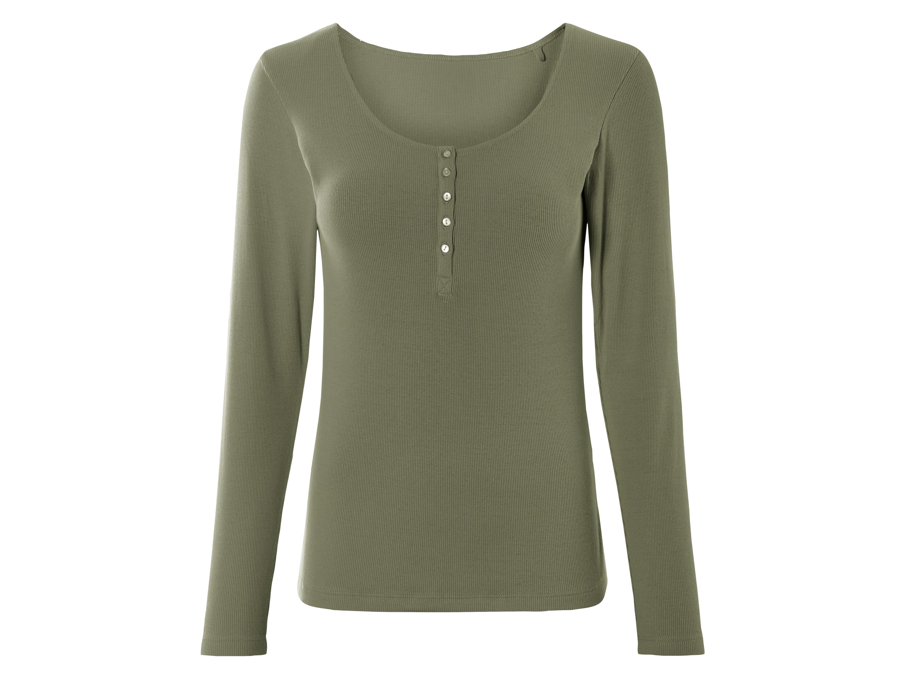esmara® T-shirt à manches longues femme (vert, S (34/36))