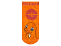 Chaussettes Pokémon oranges avec Pokéball et Charmander.