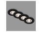 Spots LED encastrables BRILONER en noir, lot de 4