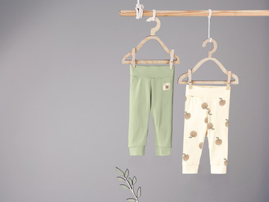 lupilu® Lot de 2 pantalons molletonnés bébé