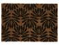 Paillasson marron avec motif floral noir
