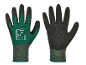 Une paire de gants de travail Parkside en vert et noir.
