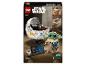 Ensemble LEGO Star Wars 75403 avec Grogu, son landau flottant et une plaque d'information.