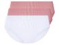 Trois culottes : une blanche et deux rose pâle.