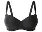 Soutien-gorge noir à bonnets lisses et bretelles réglables