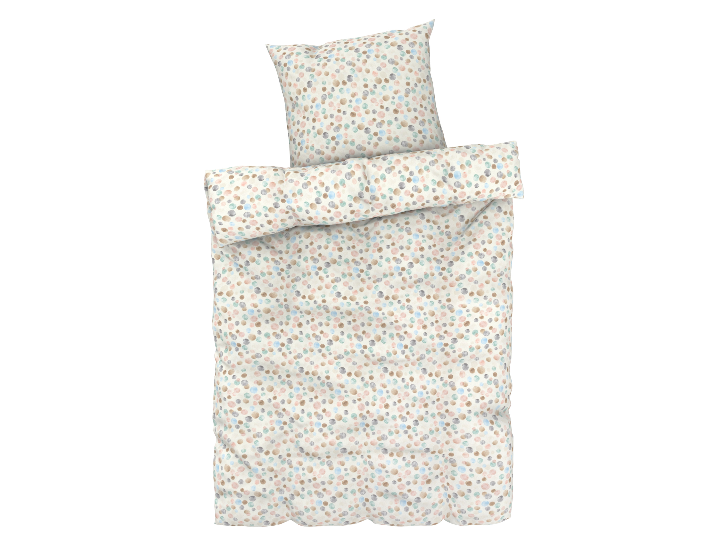 LIVARNO home Parure de lit en satin microfibre, 140 x 200 cm  (boules)