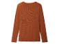 T-shirt côtelé marron à manches longues
