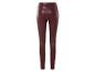 Leggings bordeaux en simili cuir.