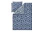 Parure de lit housse de couette et taie d'oreiller à motif floral bleu et gris