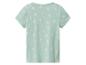 T-shirt vert menthe pour enfant avec motif marguerites blanches et jaunes